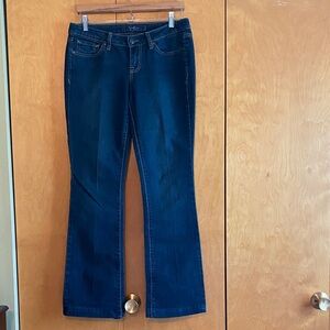Jessica Simpson Dark Blue “sunshine skinny boot” Jeans w back pocket detail.
